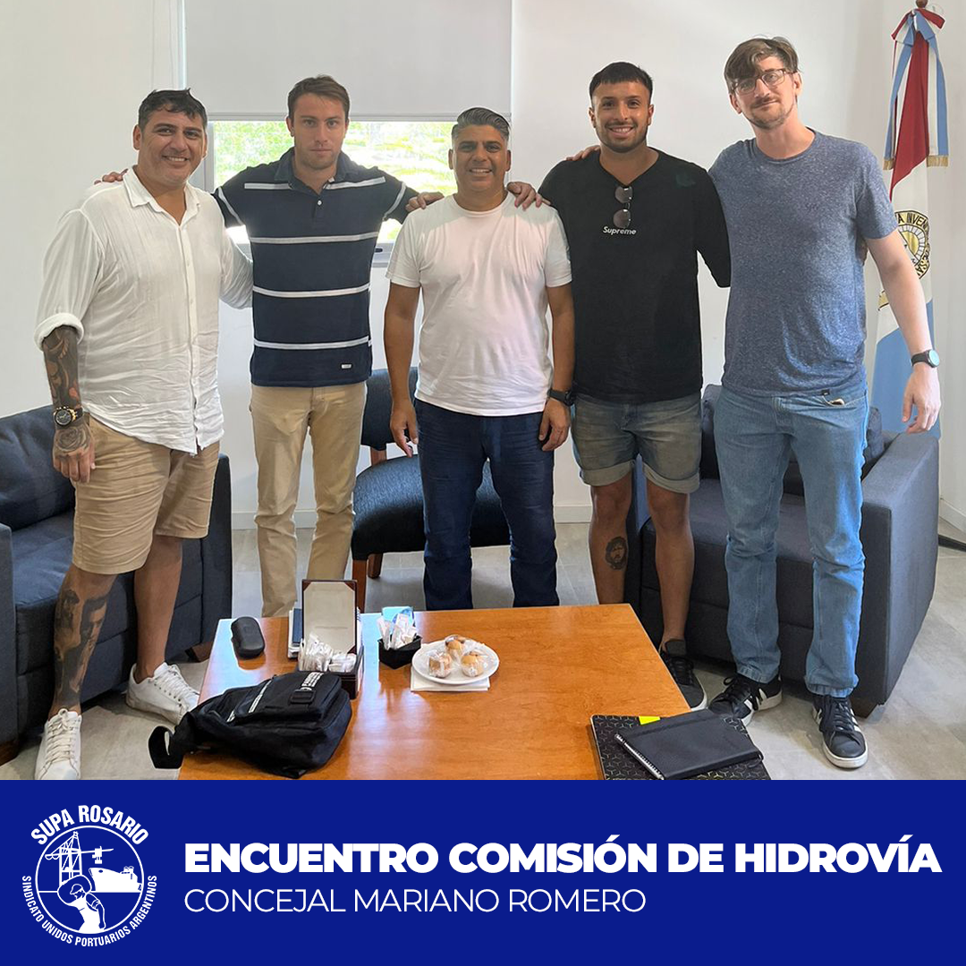 Reunión con Mariano Romero sobre temas portuarios