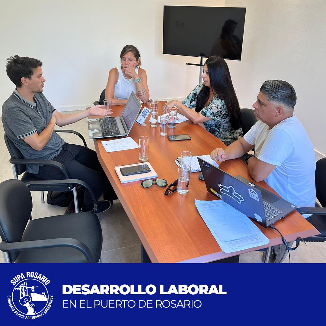 Reunión de capacitación laboral para trabajadores portuarios en Rosario