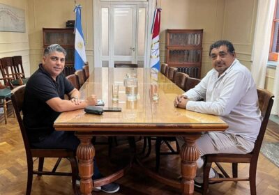 César Aybar y Cesar Prada en reunión sobre estibadores