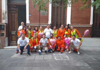 Mujeres en el sindicato portuario durante un acto de inclusión