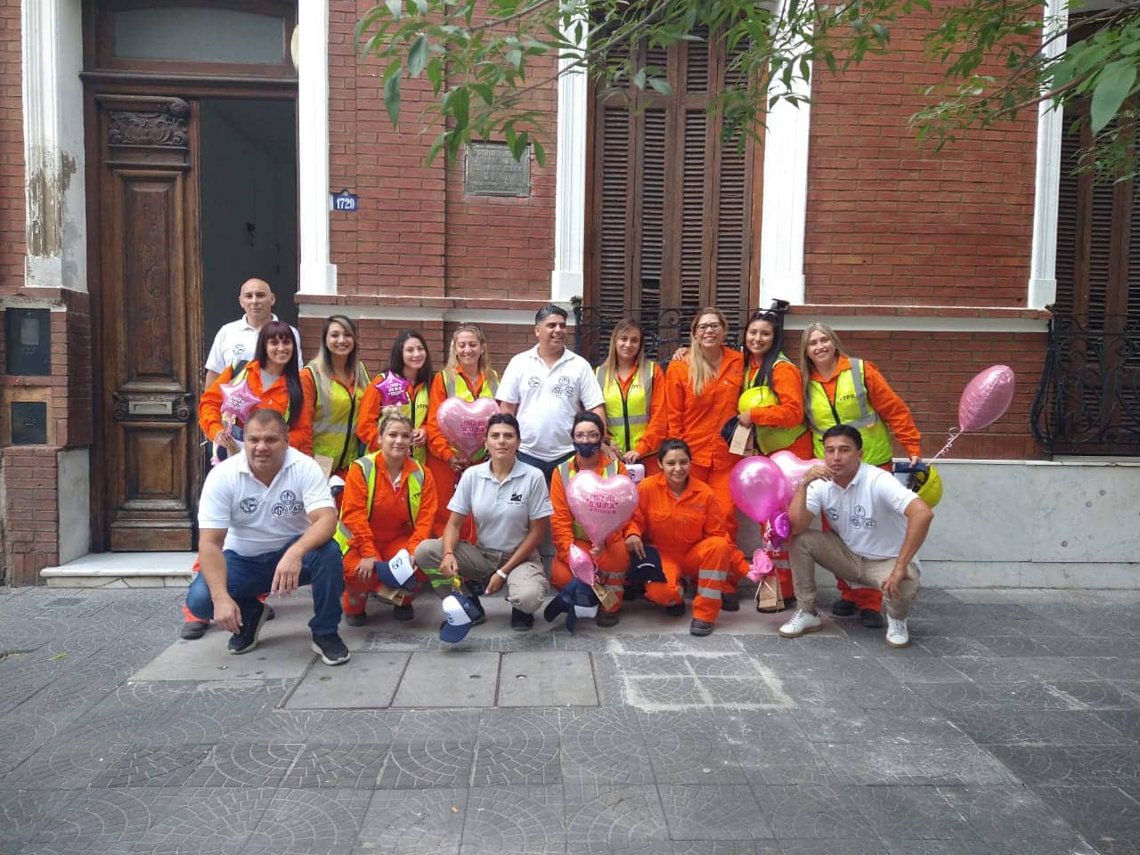 Mujeres en el sindicato portuario durante un acto de inclusión