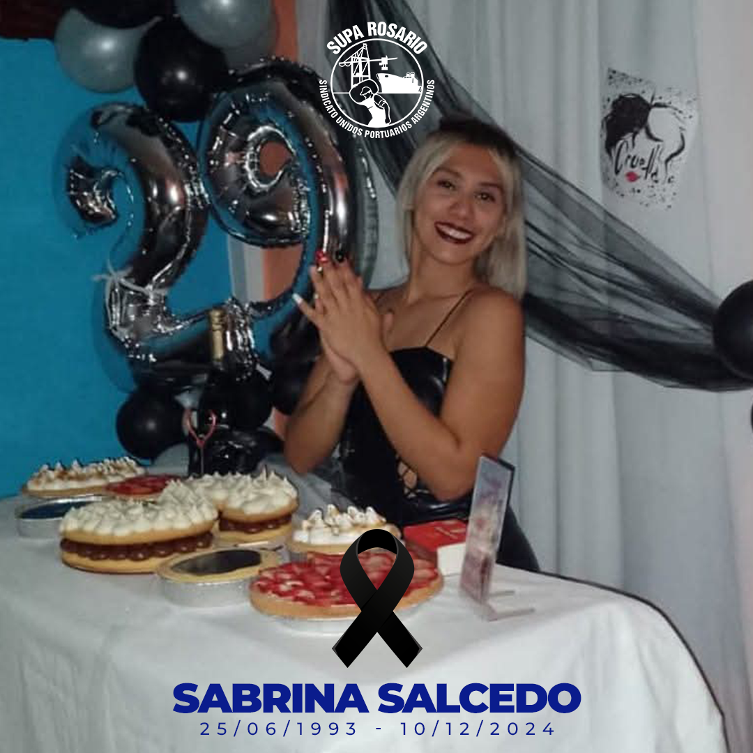 Sabrina Salcedo y su familia en un evento gremial