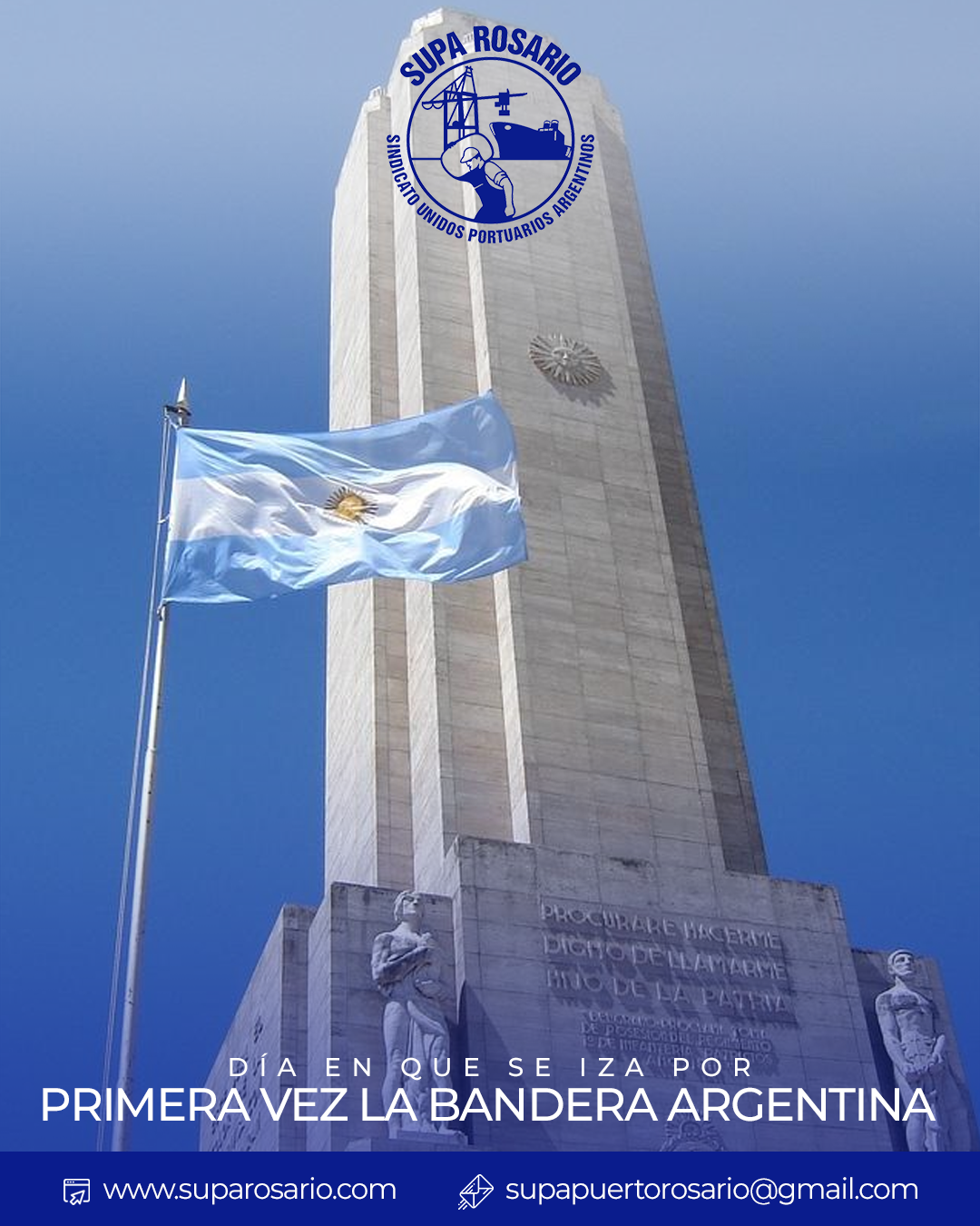Día en que se iza por primera vez la Bandera Argentina