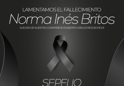 Ceremonia de sepelio de Norma Inés Britos