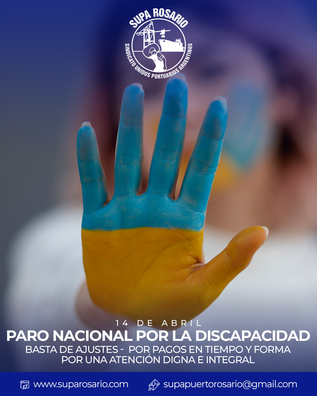 Movilización de SUPA Rosario por derechos de personas con discapacidad