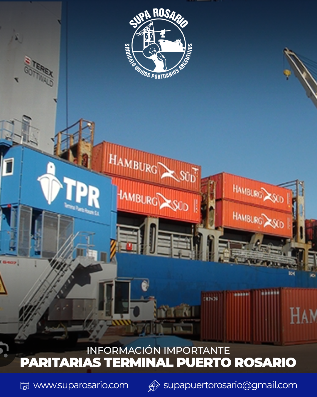 Reunión de paritarias con la Terminal Puerto Rosario