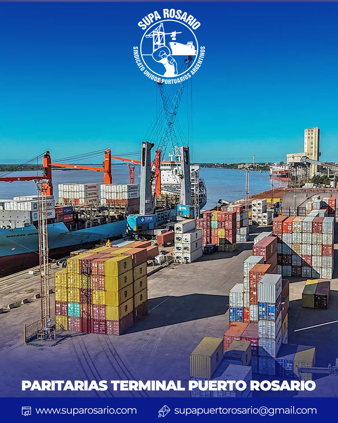 Reunión de negociación salarial entre SUPA Rosario y Terminal Puerto Rosario