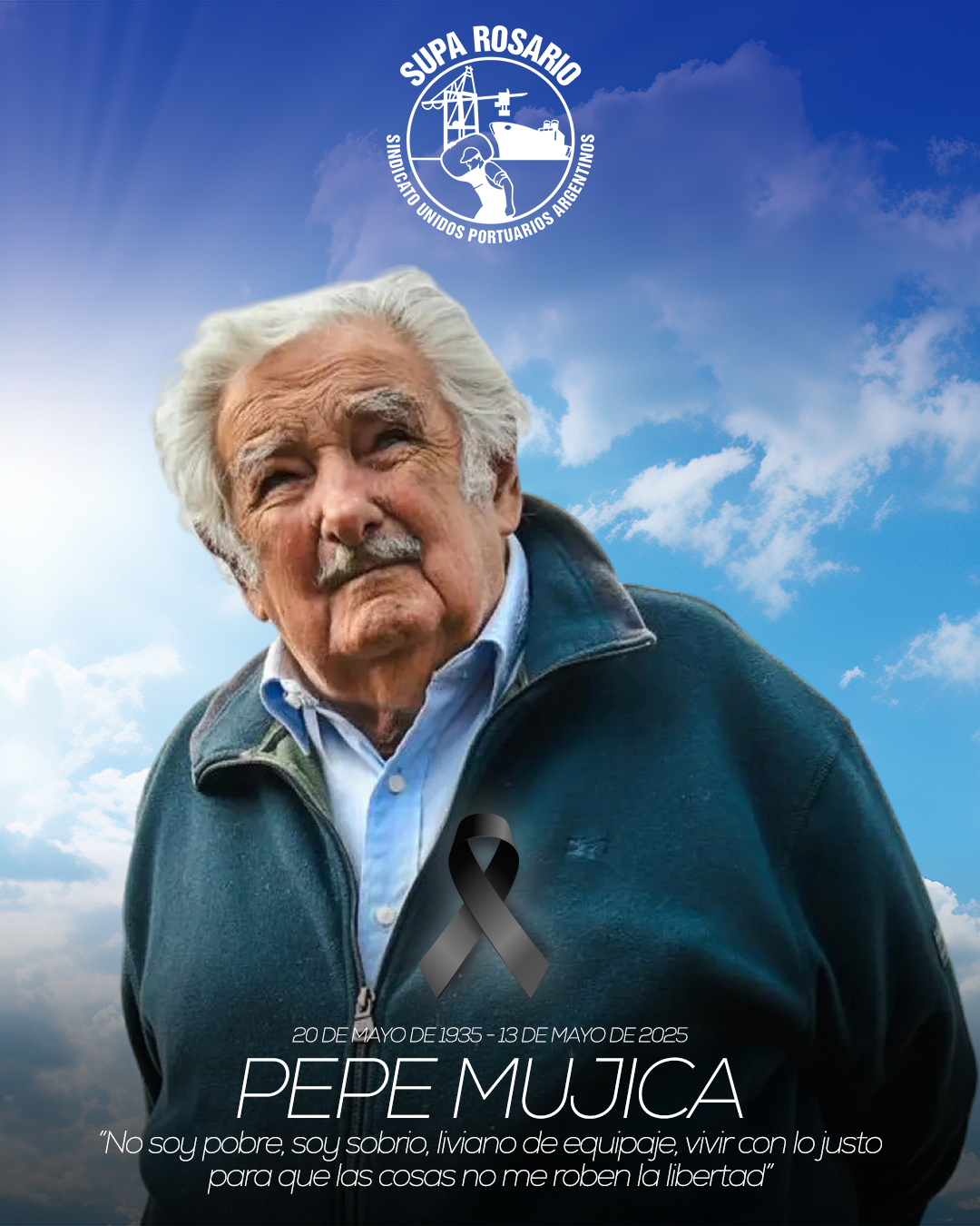 José Pepe Mujica en un acto de justicia social