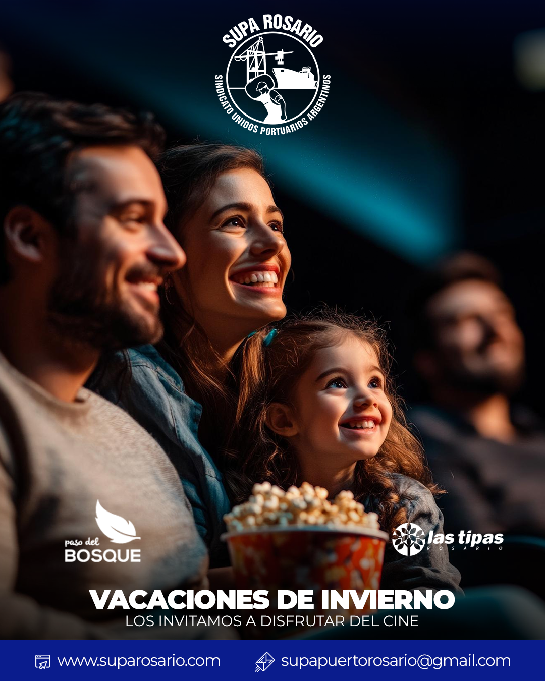 Cine gratuito para afiliados del sindicato en vacaciones de invierno
