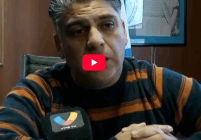 César Aybar durante una entrevista sobre capacitaciones para trabajadores portuarios