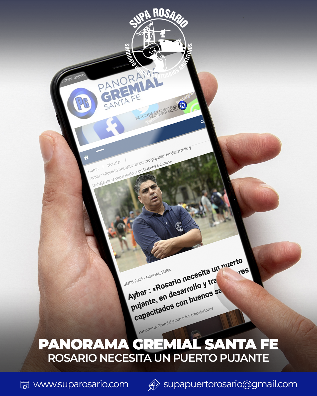 César Aybar hablando sobre el desarrollo del puerto en reunión gremial