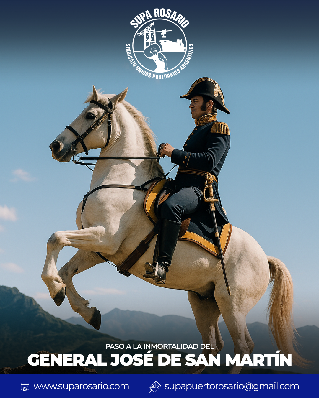Ceremonia en homenaje al General José de San Martín en SUPA Rosario