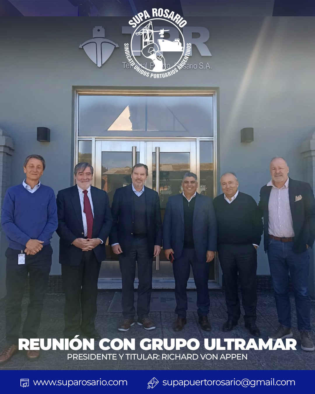 Reunión entre el Secretario General del SUPA y Richard Von Appen del Grupo Ultramar