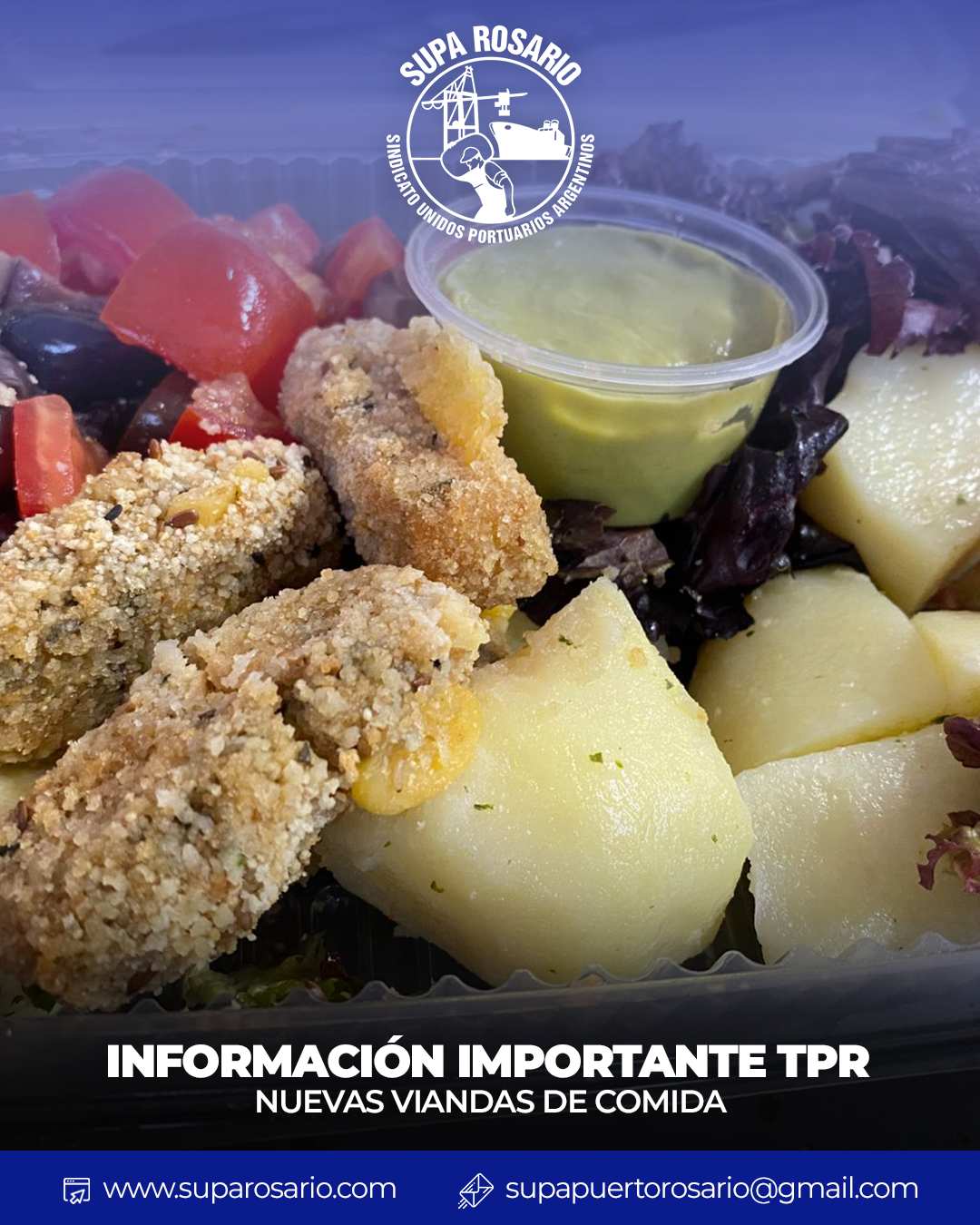 Entrega de viandas a trabajadores portuarios en TPR