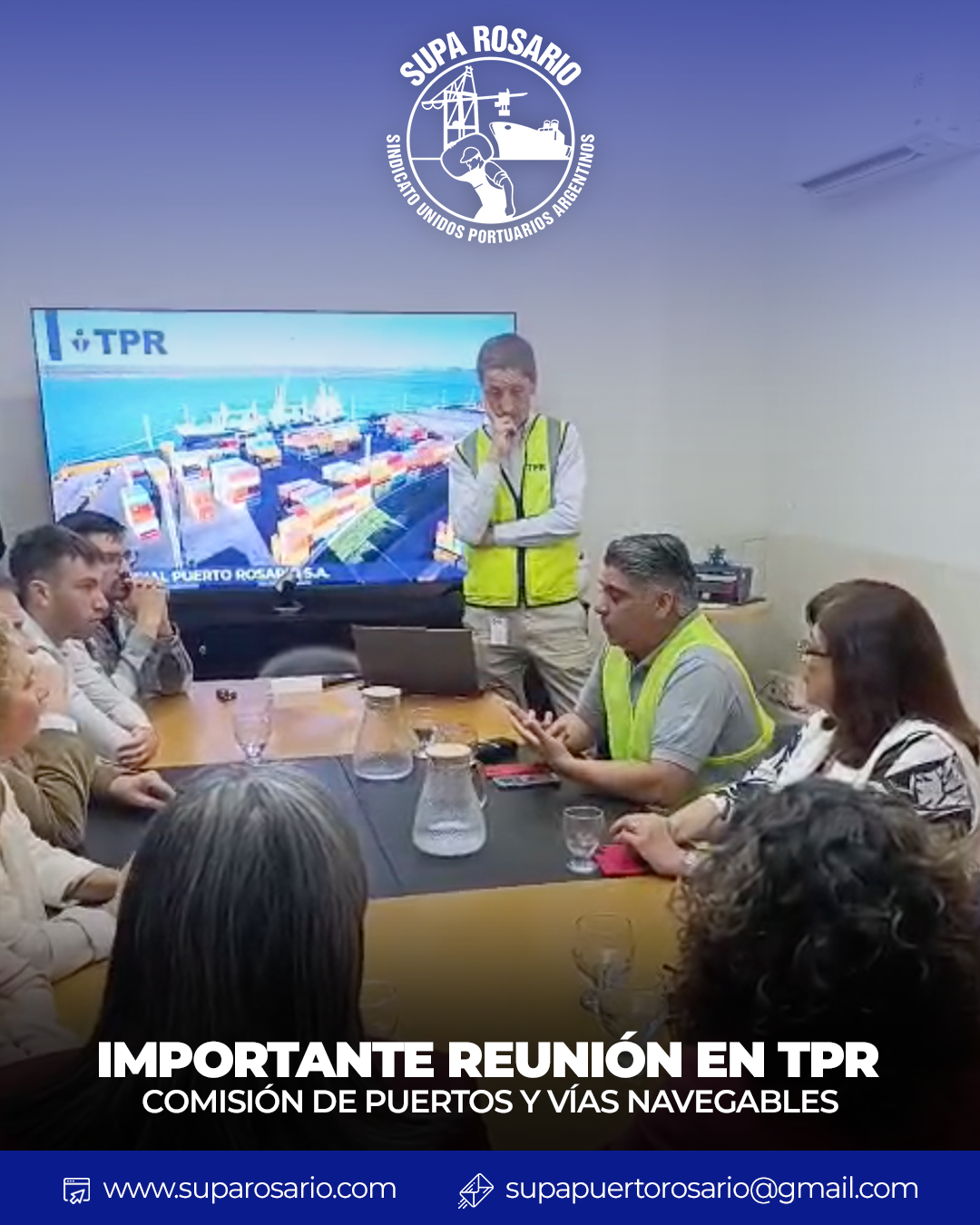 Reunión de la Comisión de Puertos y Vías Navegables con SUPA Rosario