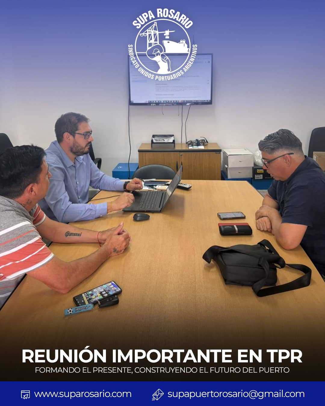 Reunión de capacitación en TPR con César Aybar y Rubén Loza