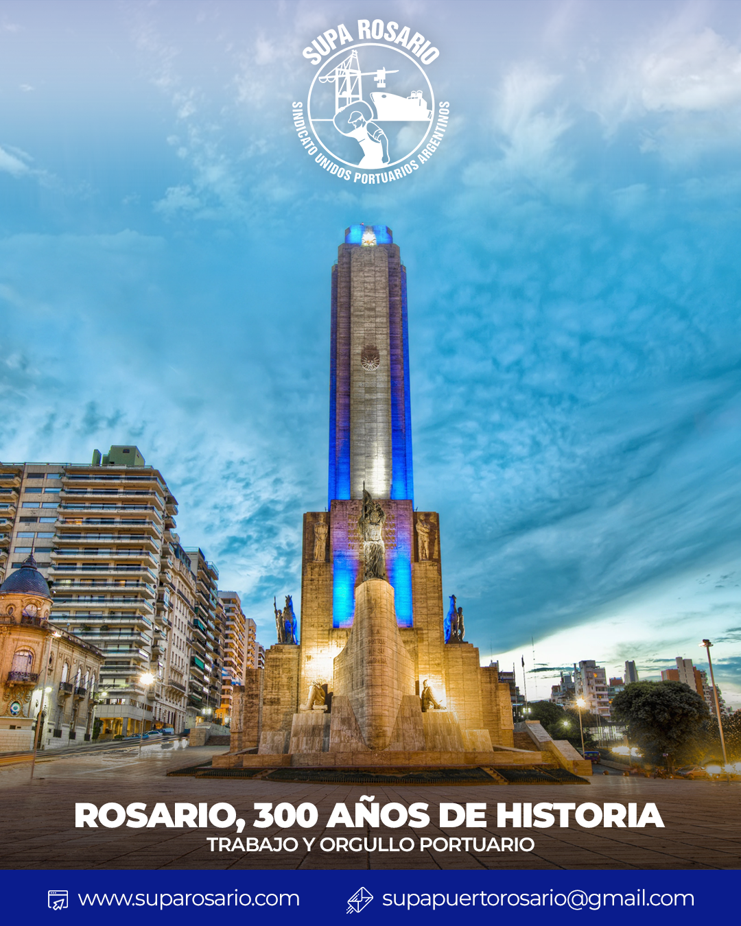 Celebración de 300 años de historia en el puerto de Rosario