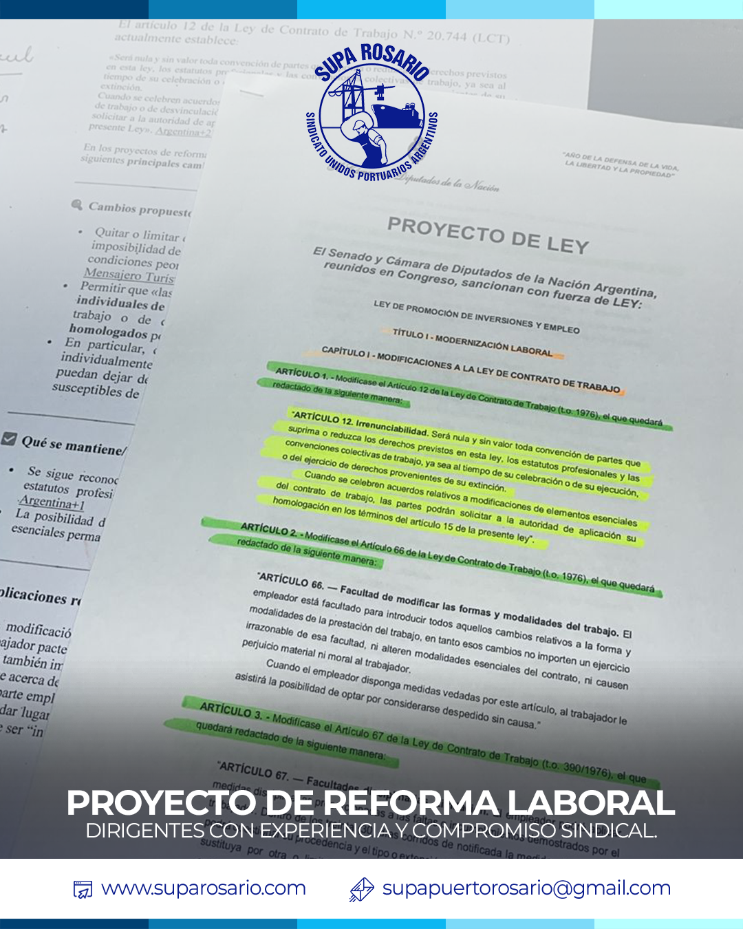 Reunión del sindicato sobre la reforma laboral