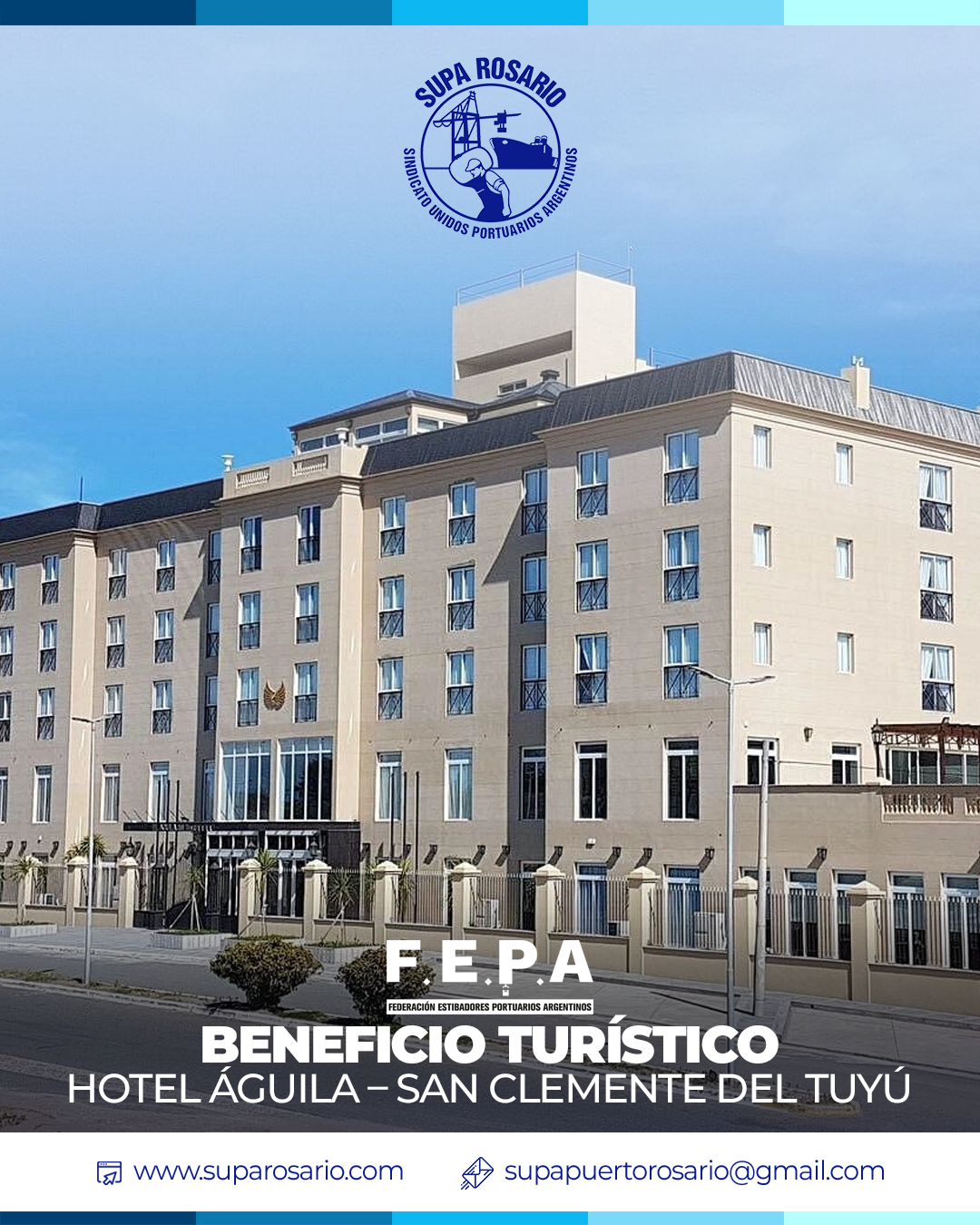 Hotel Águila en San Clemente del Tuyú con acceso a la playa