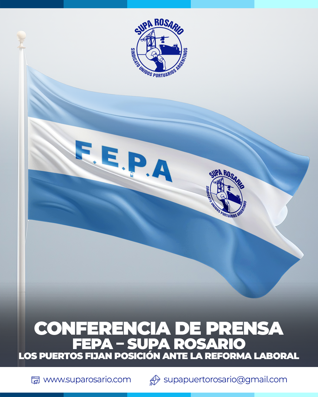 Conferencia de prensa de FEPA y SUPA Rosario sobre derechos laborales