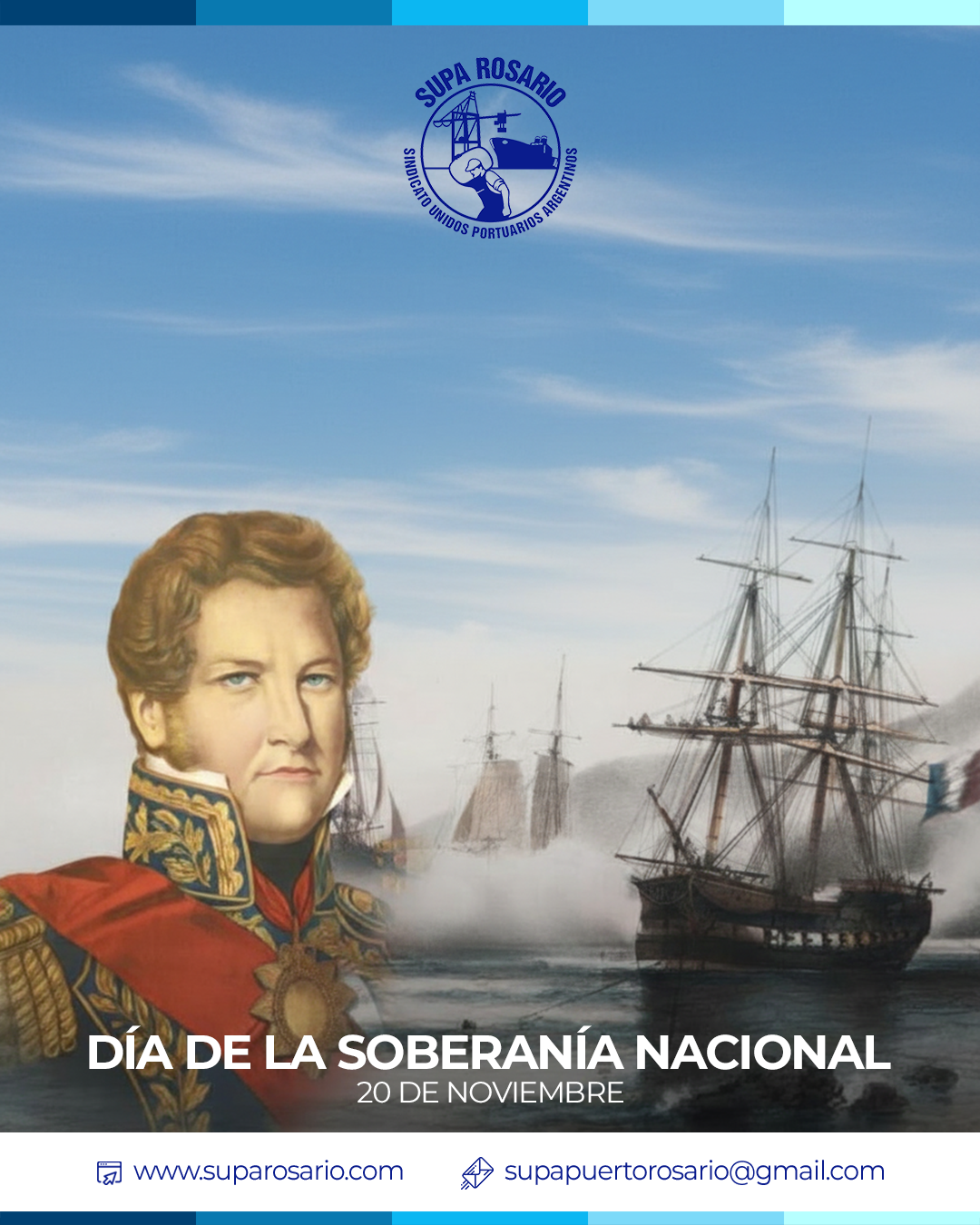 Celebración del Día de la Soberanía Nacional en el puerto