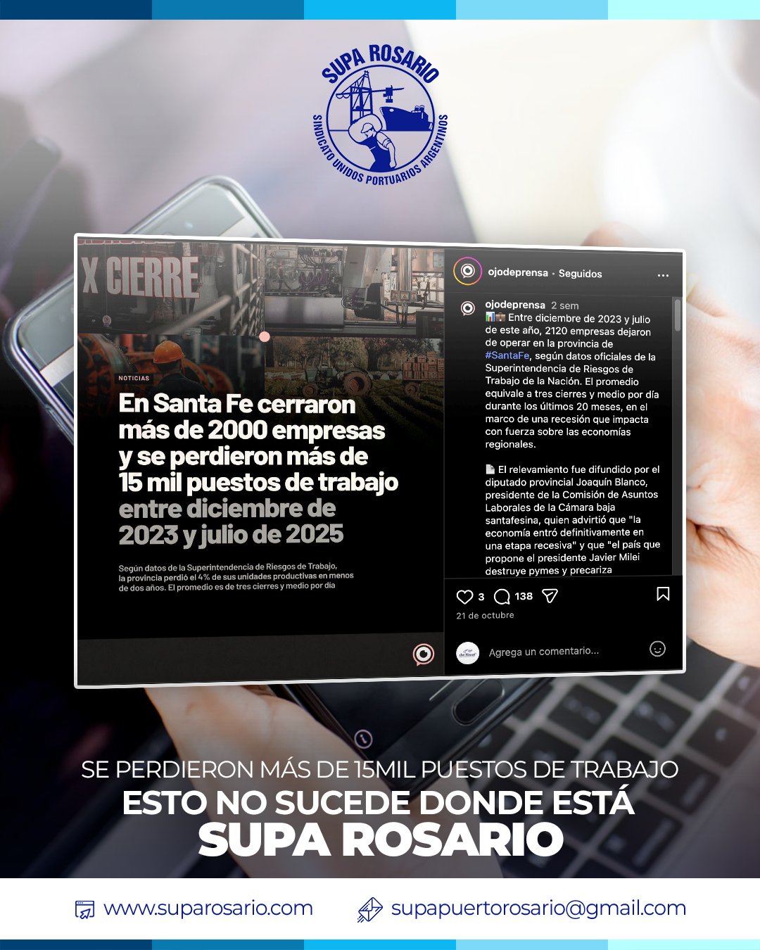 Reunión de trabajadores portuarios en terminal