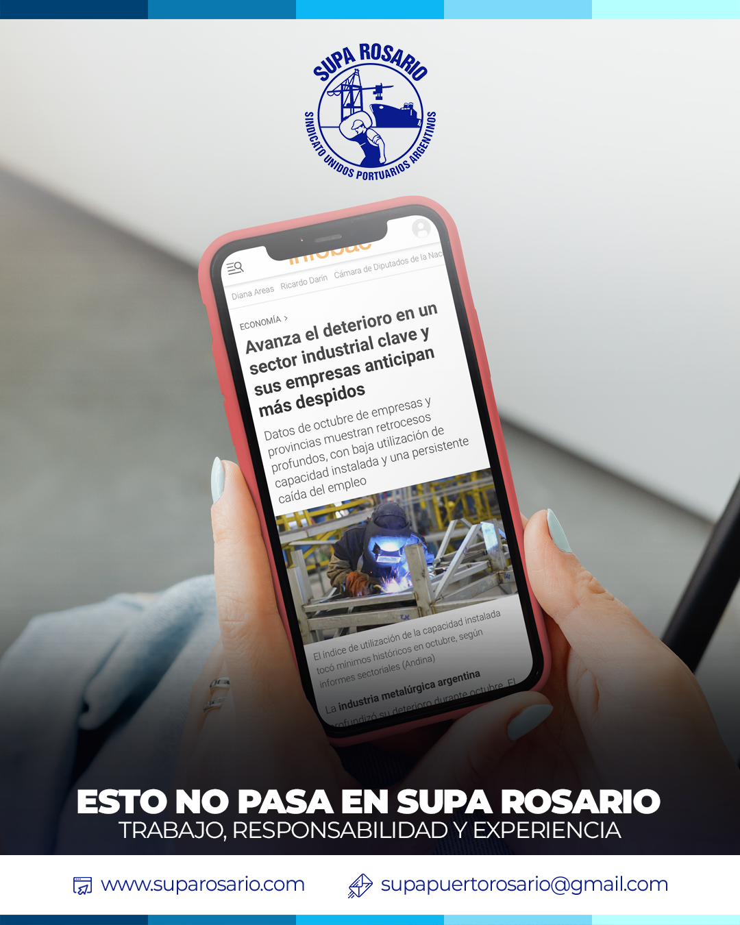 Reunión de trabajadores portuarios en SUPA Rosario