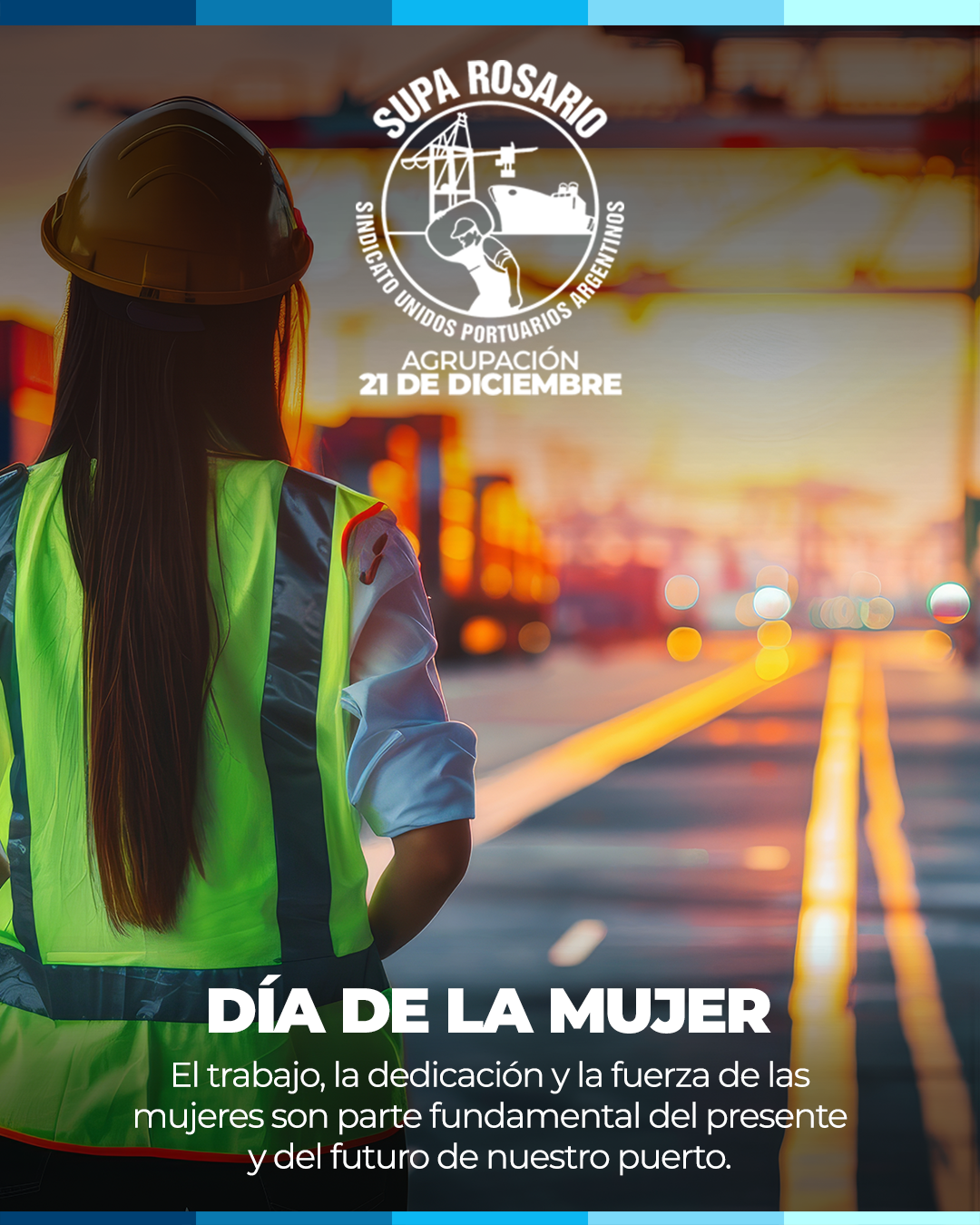 Mujeres trabajando en el puerto de Rosario