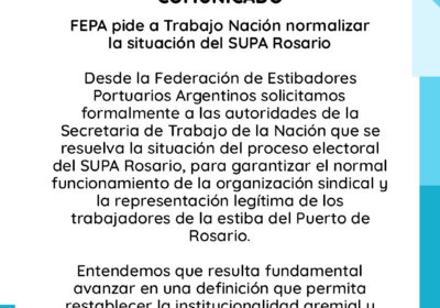 Comunicado sobre la situación de los trabajadores portuarios